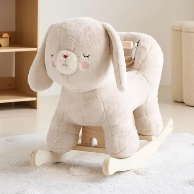 Produktbild von Schaukeltier LAPI von petite_amelie aus Holz, Beige und Braun, Sitzhöhe 28.5 cm