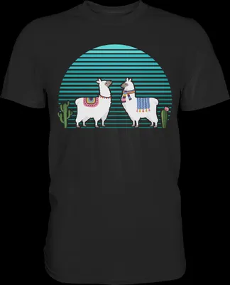 Produktbild von Lama Kaktus Shirt Sukkulenten Lamas – Black / S