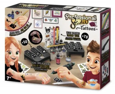 Imagen del producto de Buki 5437, Kit de tatuajes temporales para niños, edad: 7 años, varios colores