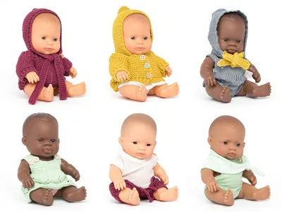 Produktbild von MINILAND Babypuppe, 21 cm, Spielzeug für Kleinkinder und Kinder zum Rollenspiel