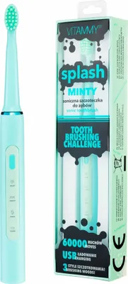 Immagine prodotto di VITAMMY SPLASH, spazzolino sonico per bambini, 8r+, mint/mint/