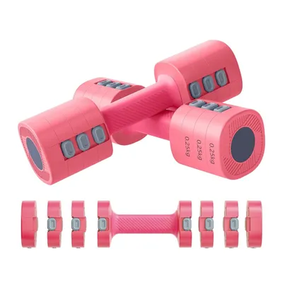 Produktbild von Hantel-Set Verstellbare Gewicht Hantel 2,5 bis 5kg Hanteln Set für Muskelaufbau & Ganzkörpertraining Rot