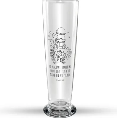 Produktbild von Mr. & Mrs. Panda Trinkglas Nachtfalter Schaumbad - Transparent - Geschenk, Bierglas, Bad, Lustige Sprüche, WC, Bier Glas, Glasbierglas, Badezimmer, Bierbecher, Glasbecher