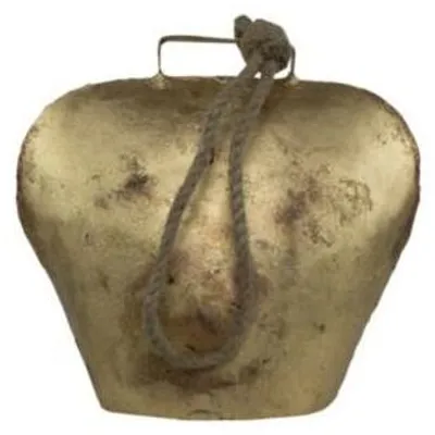 Imagen del producto de Mars & More, campana dorada, cuerda, 12 cm