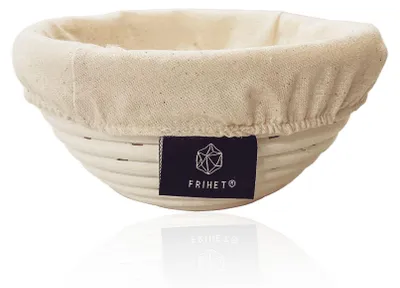Produktbild von Gärkorb zum Brotbacken Brotbackform Gärkorb rund oder oval aus Rattan / Peddigrohr, Größe:rund 16 cm (ca. 0.5 kg Brotteig)