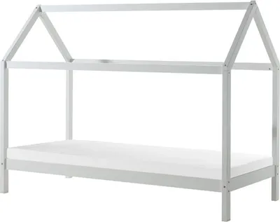 Produktbild von FURNLUX Hausbett Dallas Weiss 90x200cm / Hauptfarbe: Weiß / Abmessungen: 99 x 208 x 160 cm