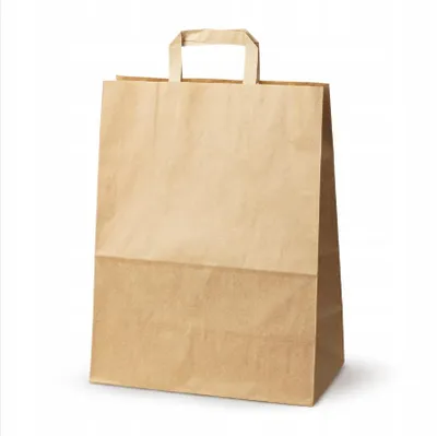 Große Papiertüten 32x16x42 cm Braun – Geschenktüten Set 25 Stück – Papiertragetaschen