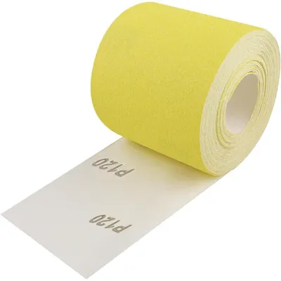 Produktbild von Schleifpapier Rolle Quarzsand 93 mm x 10 m Körnung 120 für Holz, Metall, Stahl