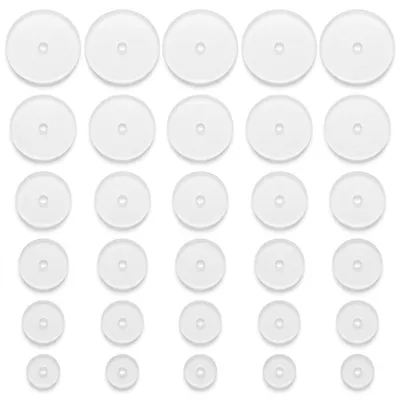90 transparente Piercing-Scheiben, 3–14 mm, Silikon
