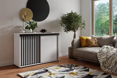 Produktbild von KIER FURNITURE Kommode MALANI, Sideboard Wohnzimmer, Wohnzimmer Möbel Weiß 140x45x94cm