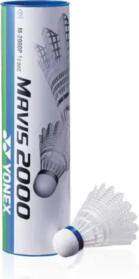 Image de Yonex Badminton Volants Mavis 2000 - Tube de 6 - blanc - Nylon