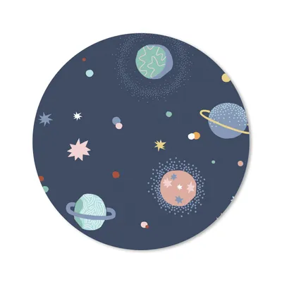 Produktbild von MuchoWow® Mauspad Mousepad Kind - Sterne - Weltraum 50x50 cm - Mousepads - Maus Mat - Pad - Mausunterlage - Vinyl