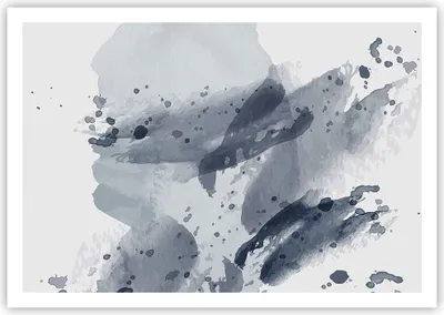 Produktbild von Poster - Poster ohne Rahmen - Abstraktion Blau Minimalismus - 100x70 cm - Wand Bild - Wanddeko - Wandbilder - Kunstposter - Wandposter - Bilder - Kunstdruck - Wanddekoration - P2XAA100x70-4941