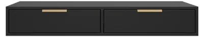 Produktbild von Selsey Vena - Schminktisch mit 2 Schubladen, Schwarz, 110 cm