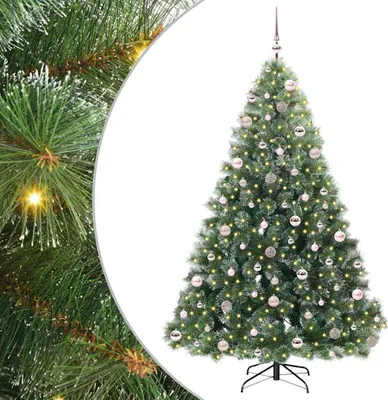 Produktbild von vidaXL Künstlicher Weihnachtsbaum mit 300 LEDs Grün 210 cm PE und PVC
