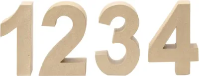 Produktbild von Zahl 1 Pappe 17,5x5,5 cm
