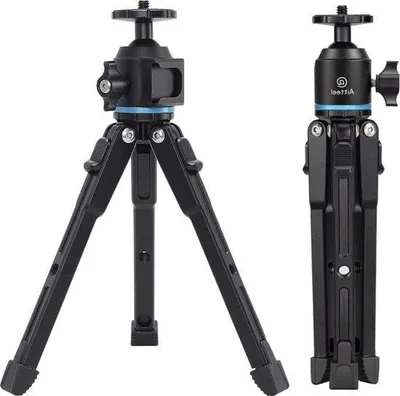 Immagine prodotto di Treppiede con testa a sfera a 360 gradi per smartphone e fotocamere, bastone per selfie da viaggio – Treppiede per webcam da scrivania per iPhone, fotocamere DSLR e GoPro