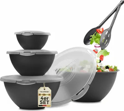 Produktbild von Hausfelder Schüssel Set + Salatbesteck (Set, 10-tlg)