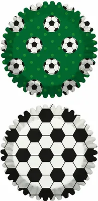 Obrázok produktu pre Birkmann papierové košíčky na pečenie, 100 kusov, košíčky na pečenie, forma na muffiny, forma na muffiny, futbal, Ø 7 cm, 444867