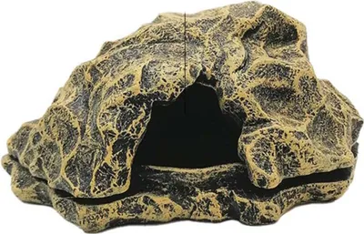 Produktbild von INF Harz Reptilien Felsenhöhle Versteck für Gecko, Echse, Schlange, Amphibien Bronze