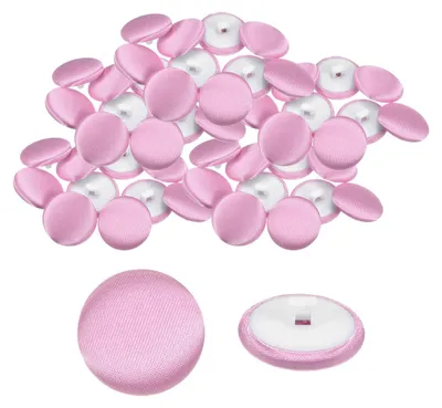 Productafbeelding van Satijnknopen - 20 mm diameter - Om aan kleding te naaien en voor handwerk - Donkerroze - 50 stuks