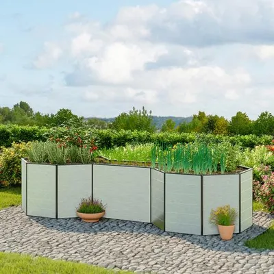 Zdjęcie produktu dla 131 x 331 x 77 cm Grzadka podwyzszona, aluminium anodowane