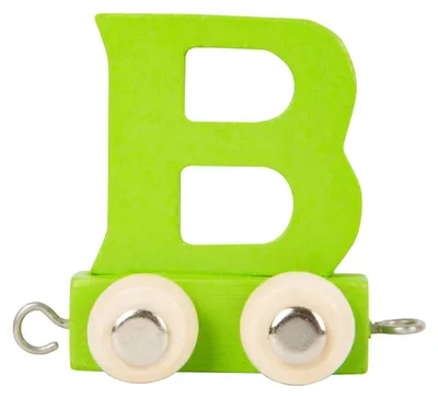 Produktbild von Small Foot Holz-Buchstabenzug B grün - Spielzeug Zugbuchstaben