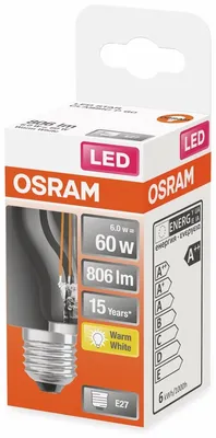 Image de Osram STAR LED bulb Warm white 2700 K 5.5 W E27 D