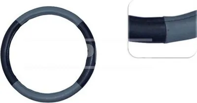 Produktbild von CARPRISS 79323307 Lenkradbezug Polyurethan Ø37-39cm Schwarz/Grau Grau Schwarz Lenkradhülle