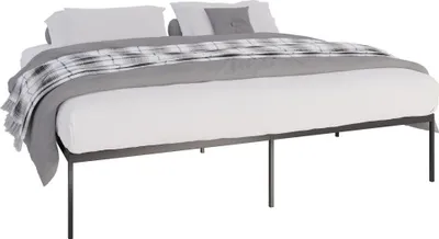 Produktbild von Stilvoller Bettrahmen aus Metall – modernes Design – langlebiger und geräumiger Stauraum