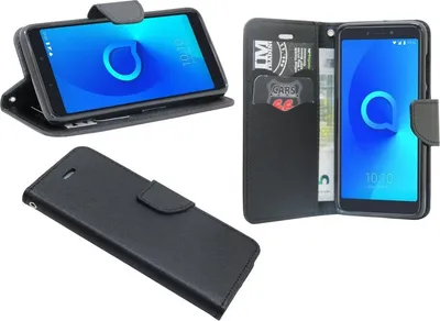 Produktbild von Alcatel 3X Handyhülle Tasche Flip Case Smartphone Schutzhülle Schwarz