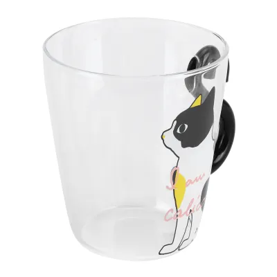Image de Tasse à chat, Tasse à chat, Verre à chat, Tasse à animal mignon, Tasse à chat transparente, Bouteille pour enfants
