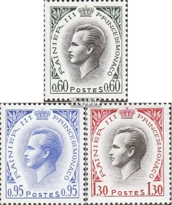 Produktbild von Briefmarken Monaco 1964 Mi 779-781 (kompl.Ausg.) postfrisch Rainer III.