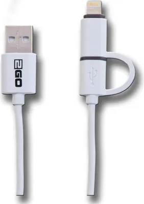 Obrázok produktu pre 2GO 795637 Kábel USB 1 m USB A Micro-USB B/Lightning White