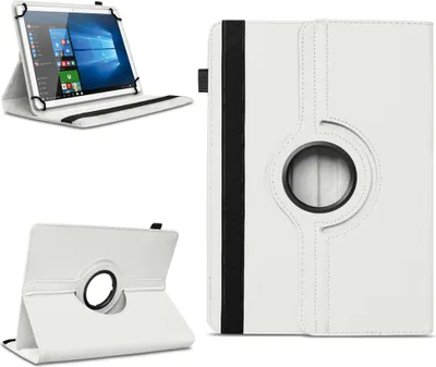 Produktbild von Tablet Tasche für PRITOM M10 / L10 10  Zoll Hülle Schutzhülle 360° Drehbar CaseFarben:Weiss