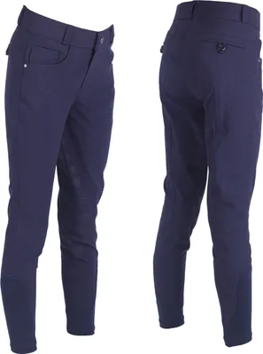 Produktbild von QHP Reithose Boaz Junior halbbesatz Navy, Größe:164