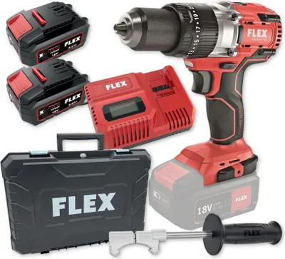 Produktbild von FLEX Akku-Schlagbohrschrauber 18V PD 2G 18.0-EC 5Ah 516171 + Schnellladegerät