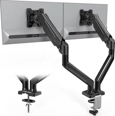 Obrázok produktu pre Plne nastaviteľné rameno na monitor pre 2 obrazovky s uhlopriečkou do 32 palcov Ergonomické
