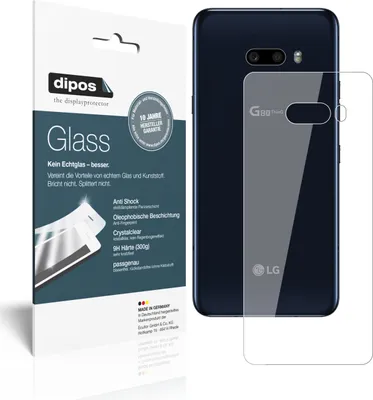 Zdjęcie produktu dla 2x folia ochronna na tył LG G8X ThinQ - folia antywstrząsowa 9H dipos Glass szkło plastikowe