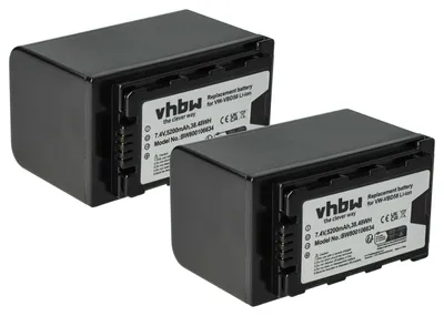 Produktbild von vhbw 2x Akku kompatibel mit Panasonic HC-MDH2, HC-X1000, HDC-MDH2GK Videokamera Camcorder (5200 mAh, 7,4 V, Li-Ion) + Infochip