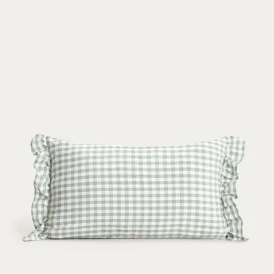 Zdjęcie produktu dla HOMLA Poduszka ALAMBRA w kratkę pistacjowa 30x50 cm