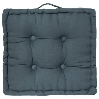 Productafbeelding van Vloerkussen - Vloerkussen zitkussen - Katoen - 40 x 40 cm - Donkergrijs - Binnen