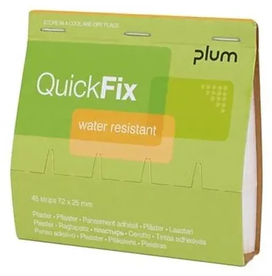 Náhradné náplaste "Quick Fix",, 45 ks vodeodolných náplastí, PLUM