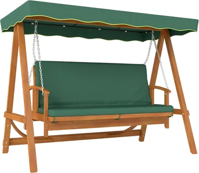 Produktbild von Schaukelbank – Gartenschaukel – Terrassenschaukel – Holzschaukel – Balkonschaukel – 2-in-1: Sitz- und Liegefunktion