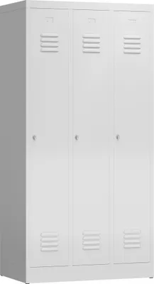 Produktbild von ClassiX Spind lichtgrau X-510130, 3 Schließfächer 87,0 x 50,0 x 180,0 cm