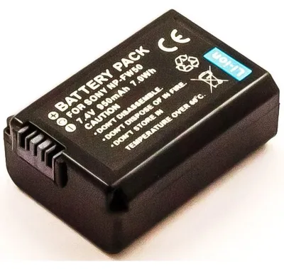 Produktbild von Akku für Sony Alpha 6400 Li-Ion 7,4 Volt 860 mAh schwarz