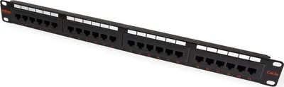 Produktbild von ROLINE Cat.5e (Class D) 19-Zoll-Patchpanel, 24 Ports, UTP, schwarz