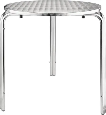 Immagine prodotto di Tavolo da bistrot rotondo Bolero in acciaio inox a 3 gambe, 70 cm