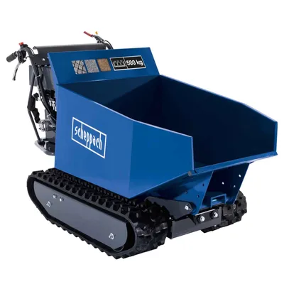 Produktbild von Scheppach Benzin Dumper DP5000 Motorschubkarre | 500kg Traglast | 5,6 PS und 196cm³ | 3-Vorwärts-/1-Rückwärtsgang | hydraulischer Kippbehälter