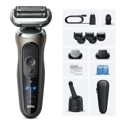 Produktbild von Braun Series 7 72-C7650cc Elektrorasierer für Herren mit 60 Min. Akku, 4in1 SmartCare Center, Nass- & Trockenrasur,  Germany.